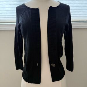 Banana Republic Black Silk Blend Sweater Cardigan, sz S